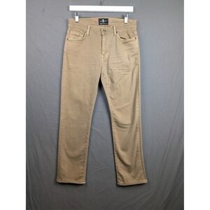 7 For All Mankind Slimmy Luxe Performance Khaki Tan Slim Fit Jeans Size 29